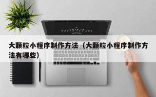 南通大颗粒小程序制作方法（大颗粒小程序制作方法有哪些）